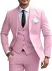 Amazon Comercio Exterior Traje de Tres Piezas para Hombre Transfronterizo Traje de Negocios Ajustado Atuendo Elegante para Banquetes