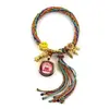 Pulsera Tejida a Mano de Hilo de Algodón de Tíbet Trenzada Wuye Manjushri Zorro Hada Thangka Pulsera de Reencarnación Pulsera Tejida a Mano Estilo Tíbet