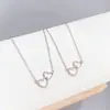 Collar en Forma de Corazón para Mujer, Diseño Coreano, Joyería Simple de Amor, Accesorios de Nicho de Lujo Ligero al por Mayor