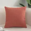 Funda de almohada acolchada simple estilo lino de algodón color liso para oficina, sala de estar, cojín de respaldo de sofá, tamaño grande, almohada de respaldo de cama