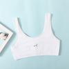 Camiseta Regata Feminina Lidai Mei Anti-Exposição Algodão Fina Confortável Roupa Íntima Sutiã de Bojo Completo Anti-Impacto