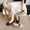 Zapatos de mujer brisa suave estilo francés, nuevo modelo otoño 2026, boca poco profunda, versátiles con faldas, mocasines, zapatos planos
