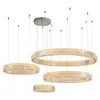 Lustre de cristal moderno minimalista para sala de estar e sala de jantar, luxo leve e elegante, para hall de entrada de apartamento duplex, lustre circular, espectro completo, novo modelo