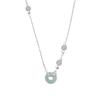 Collar con hebilla de seguridad de jade Hetian, cadena para clavícula con cuentas asimétricas creativas de nube auspiciosa, imitación de jade, nuevo regalo de cumpleaños chino