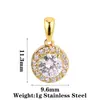Pingente de Ouro 18K Aço Inoxidável Cruz Cobra Zircônia Colorida Pingente Joias DIY Acessórios para Roupas Fábrica de Origem