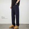Jeans Rectos Sueltos Gruesos Estilo Retro con Forro de Polar para Otoño e Invierno para Hombre, Marca de Moda, Pantalones Casuales Elásticos de Tallas Grandes
