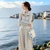 Moda Otoño 2026 Casual Juvenil Adelgazante Elegante Versátil Chaleco + Pantalones Conjunto Versátil de Moda