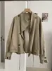 Chaqueta KEKEZOON de color liso de doble botonadura con cuello mao para mujer, otoño, corte holgado, adelgazante, de alta gama, manga larga 8747