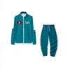 Ropa Deportiva Infantil Otoño Cuello Alto Cremallera Sudadera Verde Oscuro Azul X-O Nuevo Conjunto Digital Más Pieza Individual