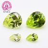5A color forma de pera 17# verde manzana 18# verde manzana intenso Zircón 2*3mm-10*14mm gema piedra desnuda al por mayor