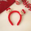 Lindo lazo de oso rojo para el pelo para mujer, para otoño e invierno, antideslizante, aro de presión, accesorios de felpa para el pelo 2024