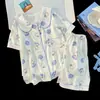 Pijama de Algodón Nube de Manga Corta para Niñas Verano 2026 Modelo Nuevo para Niños Mayores Conjunto de Ropa de Casa Infantil Estilo Princesa