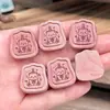 Ciprés Rojo Madera de Haya Oso Labubu Marca Cuentas Sueltas Tallado DIY Cuentas Budistas Accesorios de Joyería Cadena para Teléfono Móvil Pulsera