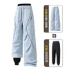 Pantalones ligeros de estilo de montaña para exteriores para hombre, pantalones casuales con forro polar para senderismo y trekking, pantalones curvos de estilo workwear americano para mujeres jóvenes