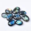 Amazon Más Vendido Cristal Natural Lavolita Luz de Luna Piezas de Mango de Mano Mineral de Piedra Original Estándar Azul Luz de Luna Juego Adornos