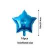 Venta Caliente Transfronteriza 10 Piezas 10 Pulgadas Globo de Película de Aluminio Estrella de Cinco Puntas Globos de Papel de Aluminio Decoración para Fiesta de Boda Cumpleaños