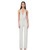 Estilo INS Comércio Exterior Macacão feminino sem mangas com costas abertas e gola alta prata stretch slim macacão de festa feminino atacado