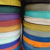 Fábrica em estoque borda de seda de rede de poliéster cor preta multicolor opcional sapatos e chapéus roupas bolsas cinto de borda de poliéster universal