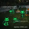 Placa de Halloween para Jardim Gato Caveira Luminoso Venda Quente Transfronteiriça Decoração Luminosa para Festa de Feriado em Gramado Externo
