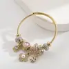 Nuevo y Elegante Accesorio de Flor de Perla Piña Colgante Pulsera de Panjia Duo La Pulsera de Pareja que no se Desvanece