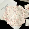 Pijama de Algodón Nube de Manga Corta para Niñas de Verano, Algodón Puro, Nuevo Estilo 2026, Conjunto de Ropa de Casa Estilo Princesa para Niños