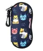 Bolsa para gafas de buceo impresa, estuche portátil para gafas de sol para exteriores, cremallera impermeable, bolsa de almacenamiento para gafas de miopía
