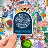 50 Hojas de Pegatinas Educativas para Laboratorio de Ciencias Botella de Agua Taza de Agua Cuaderno Patineta Equipaje Pegatinas Impermeables para Graffiti
