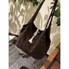 Bolso de Mano Retro de Gamuza Nuevo para Otoño e Invierno Estilo Callejero Trendy Coreano Ins Gran Capacidad Bolso de Hombro para el Brazo