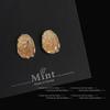 ¡Lo real es hermoso! Pendientes de Cristal con Gradiente de Mar Naranja para Mujer Moda Dulce Japonesa y Coreana Pendientes para Viajar Pendientes de Gama Alta