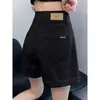 Shorts Jeans Pretos Femininos 2026 Seleção Rigorosa Verão Finos Cintura Alta Cobre o Quadril Petite Emagrecedor Perna Estreita Perna Larga Hot Pants