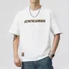 2026 Nueva Camiseta Casual Americana de Verano para Hombre Cuello Redondo Letra Manga Corta Moderna Versátil Camiseta de Media Manga Ropa para Hombre