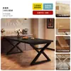 Mesa de comedor estilo mediados de siglo, madera maciza, diseñada para eliminar la necesidad de una sala de estar separada, una mesa larga grande e integrada que también puede servir como escritorio o banco de trabajo, un nuevo modelo para uso doméstico