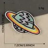 Etiqueta bordada por computadora, parche de astronauta de dibujos animados con forma de estrella, accesorios de ropa, insignia, pegatina bordada, cuenta manual, pegatina de tela autoadhesiva