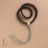 Sândalo original DIY estilo literário e artístico retrô 54 nós de abacaxi trançados artesanais pulseira de contas Zen para homens e mulheres