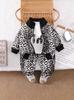 Ropa de Niños Primavera y Otoño Nuevo Estilo 1--5 Años Moda Ropa Infantil Niños Guapo Estampado de Leopardo Cremallera Manga Larga Chaqueta y Pantalones Conjunto de Tres Piezas