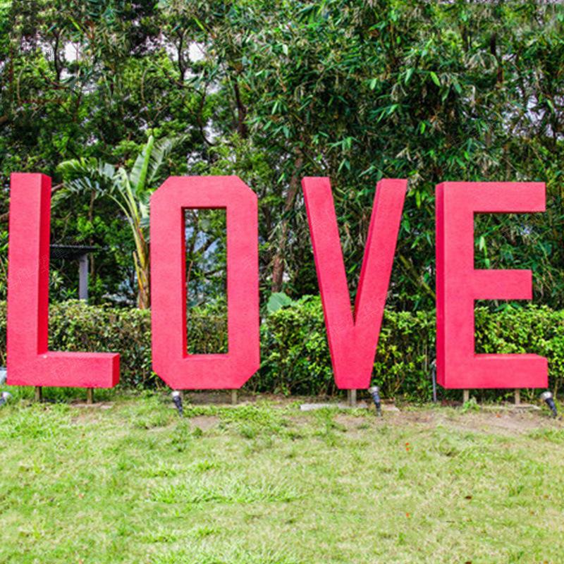 LOVE不锈钢雕塑，爱情不锈钢雕塑，LOVE文字雕塑，爱情字
