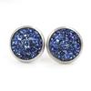 Pendientes de resina de gipsófila de venta caliente transfronteriza protección del medio ambiente 12 mm acero de titanio racimo de cristal de resina pendientes de gipsófila con diamantes de colores