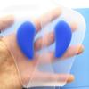 Almofada Antiderrapante de Silicone Azul Sete Pontos Macia para Salto Alto Arco do Pé Palmilha Feminina à Prova de Odor Absorvente de Choque Pressão Lenta Almofada GEL Meio Tamanho para Mulheres
