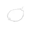 Pulsera Apilable de Perlas y Plata Marca S para Mujer Lujo Ligero Nicho Exquisita Joyería de Pulsera de Gama Alta Modelo Nuevo 2025
