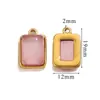 Pendente de aço inoxidável natural moda estilo europeu e americano incrustado com pedra natural feito à mão DIY colar pulseira pingente pequeno requintado
