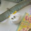 Óculos Kawaii Pequeno Pingente Bola de Pelo Estudante Sacola de Presente Pingente Desenho Animado Menina Coração Decoração Chaveiro