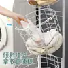 Cesta de Lavandería Sucia de Doble Capa Estilo Nórdico para el Hogar, Estante de Almacenamiento Doméstico, Cesta Móvil de Almacenamiento de Ropa Sucia para Baño