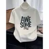 Camiseta de manga corta cepillada para mujer con cuello medio alto, nuevo estilo otoño 2026, camiseta base gris, corte ajustado, top de algodón puro