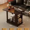Mesa Lateral Dobrável Móvel Gabinete Lateral de Sofá Mesa de Cabeceira Casa Sala de Estar Jantar Mesa Pequena Carrinho Mesa de Café Estante de Armazenamento
