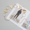 Nova venda quente transfronteiriça personalizada anel geométrico costura metal cintura corrente feminina hip-hop oco corpo corrente