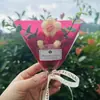 Buquês de Flores Pompons de Tricô, Flores Artificiais de Lã, Acessórios para Presente, Atacado Transfronteiriço do Fabricante, Mini Buquês de Hortênsia para Casamento
