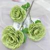 Ventas directas de fábrica Nueva flor artificial decoración de loto de 3 cabezas flor falsa boda camino guía fila de flores peonía extranjera flor falsa al por mayor