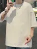 Camisa de Manga Curta Gypsophila Masculina Pesada 2025 Verão Nova Marca de Moda Céu Estrelado Design de Nicho Manga Meia Americana