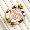 Pulsera de cerámica de Jingdezhen, nueva y que no se decolora, para estudiantes mujeres, pulsera de cuentas de estilo antiguo, pulsera de cerámica fresca y moderna