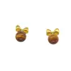 Sistema de color Maillard retro nicho minimalista de alta gama aretes de mariposa para otoño e invierno versátiles simples para el día a día